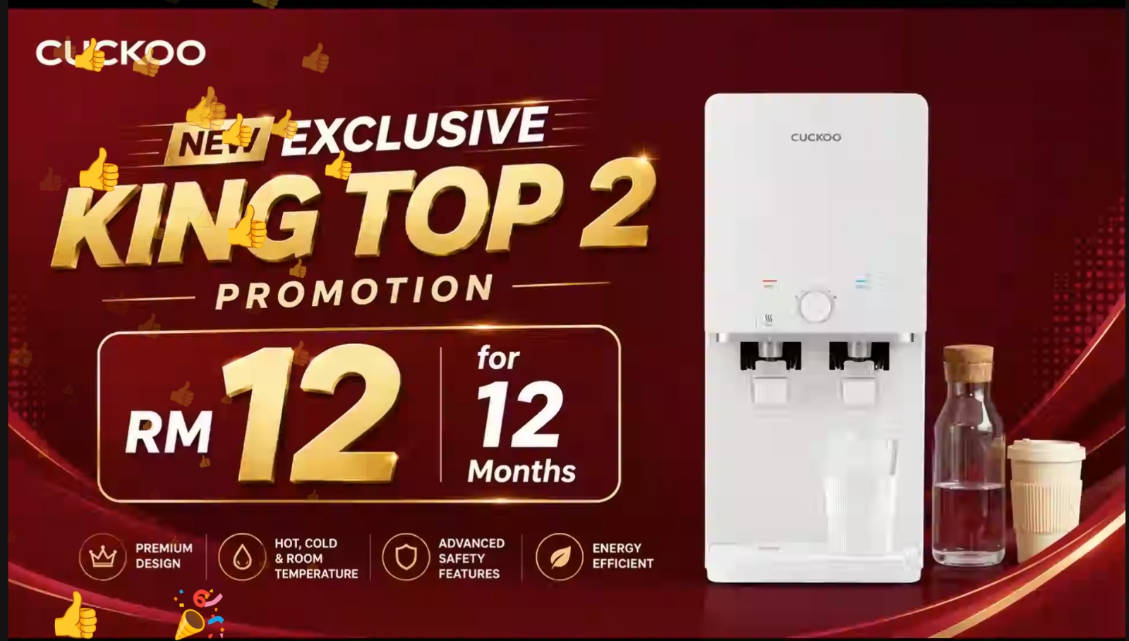 kingtop RM12 for 12 months for CUCKOO products